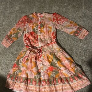 Sal Rosa Floral Button-Down Dress Size Medium